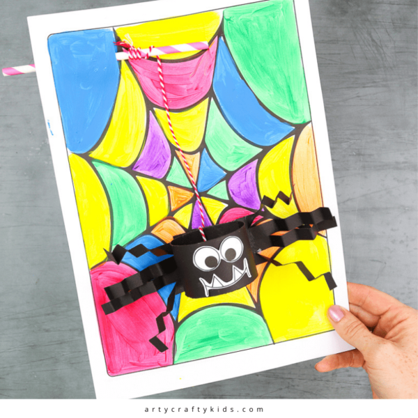 Paper Itsy Bitsy Spider Craft - Arty Crafty Kids