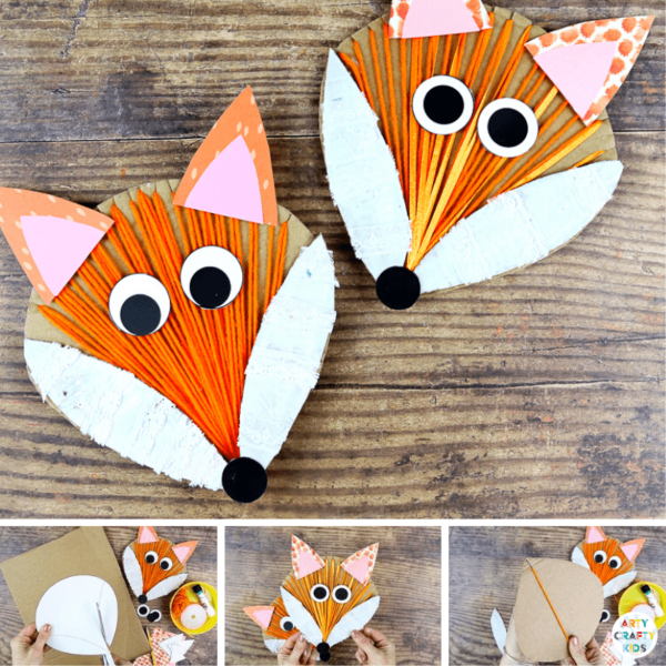 Yarn Wrapped Fox Craft - Arty Crafty Kids