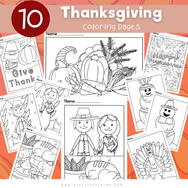 10 Thanksgiving Coloring Pages - Arty Crafty Kids