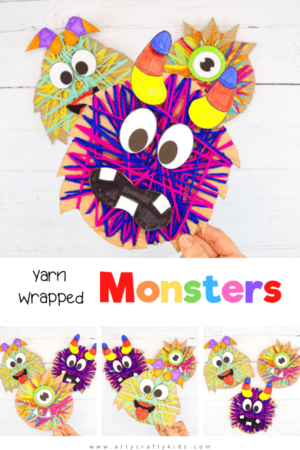 Yarn Wrapped Monster Craft - Arty Crafty Kids