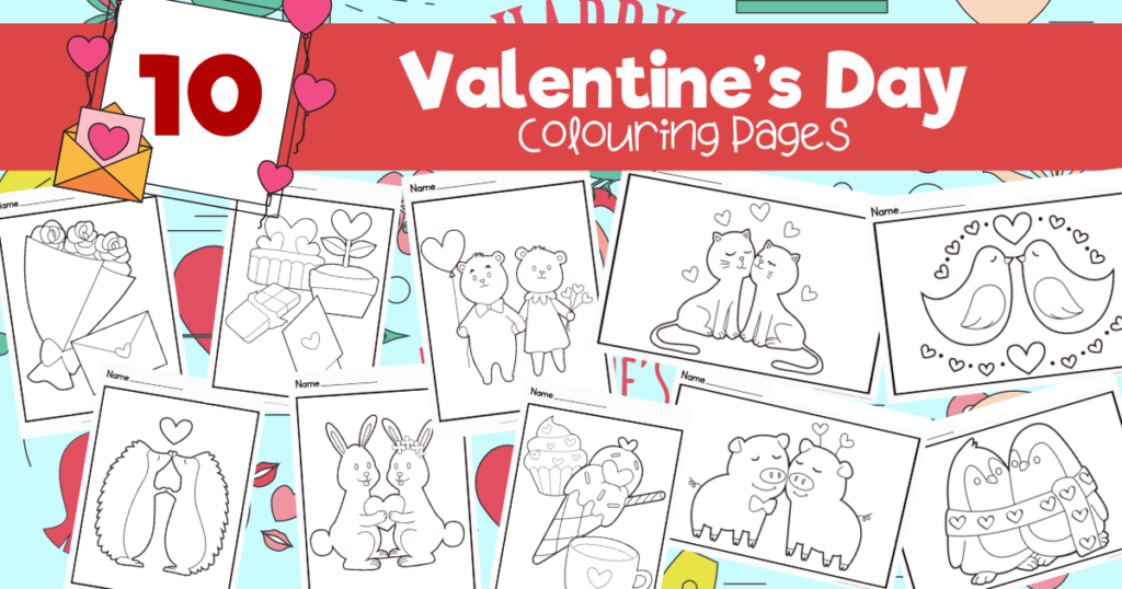 10 Valentine’s Day Colouring Pages - Arty Crafty Kids