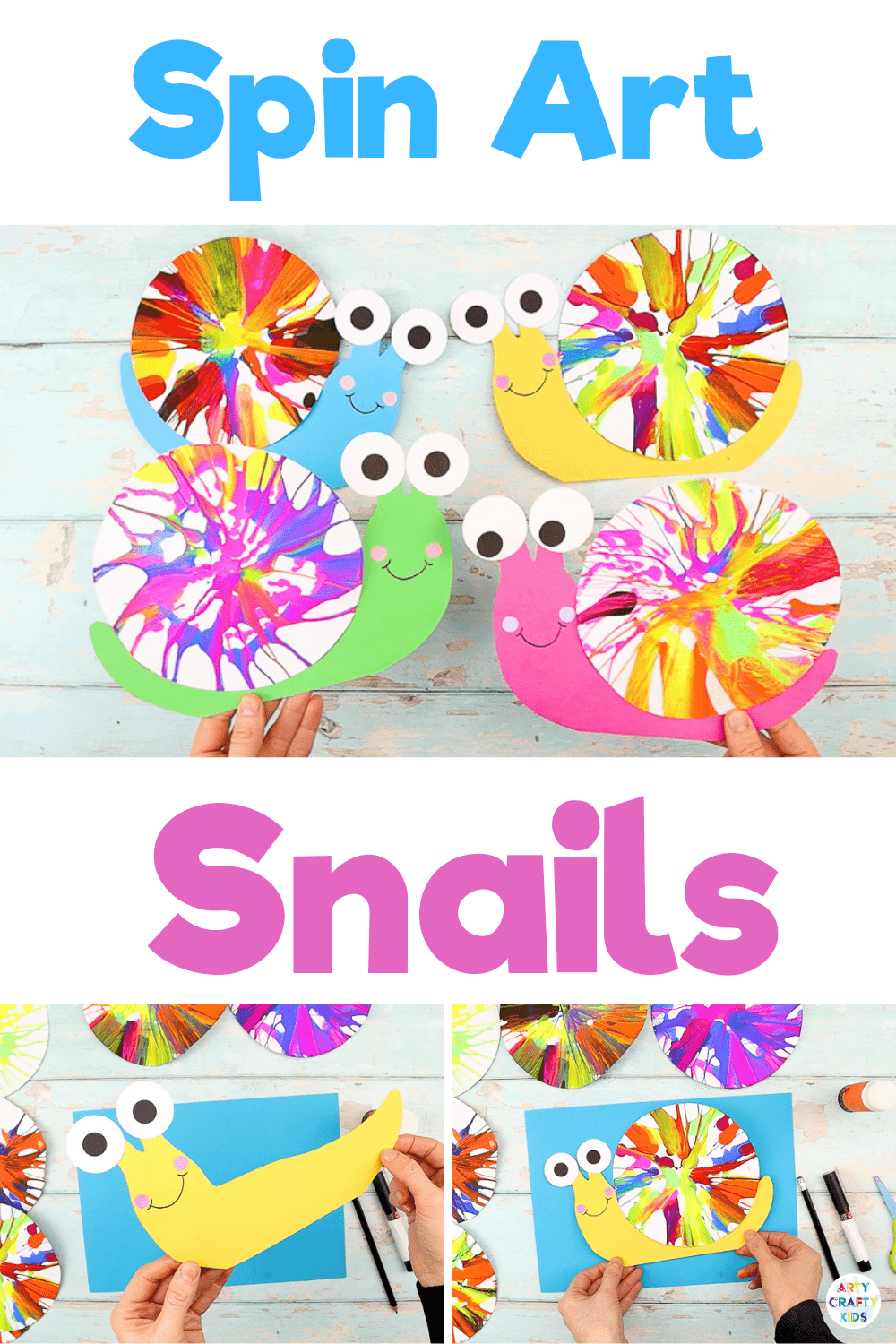 Spin Art Snails - Arty Crafty Kids