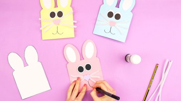 Easy Easter Bunny Cards - Arty Crafty Kids