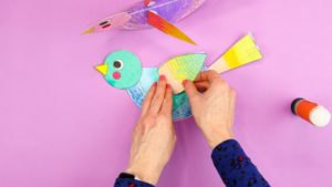 Rocking Paper Bird Craft - Arty Crafty Kids