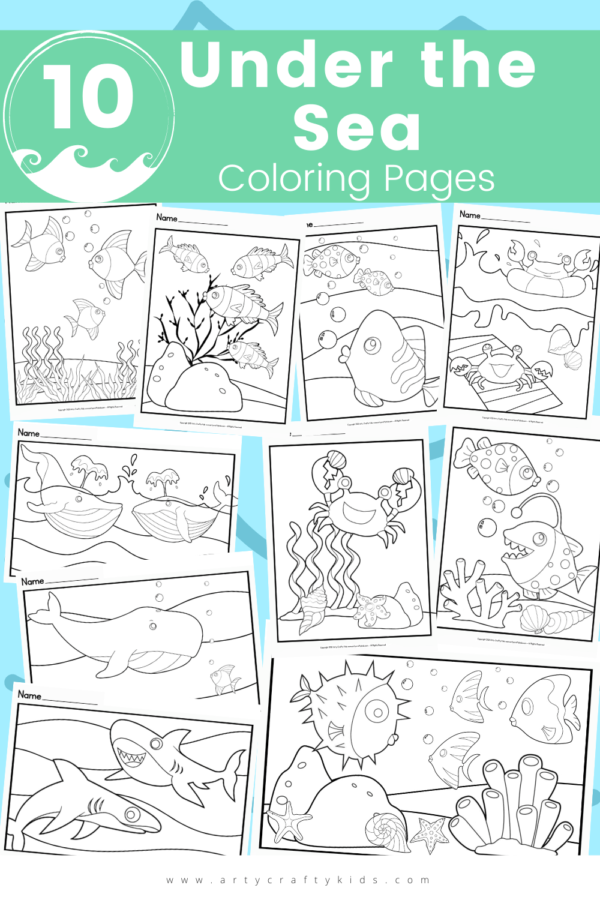 10 Under the Sea Coloring Pages - Arty Crafty Kids