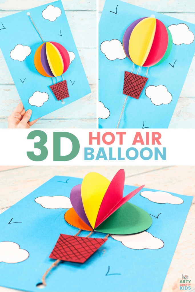 3d hot air balloon template