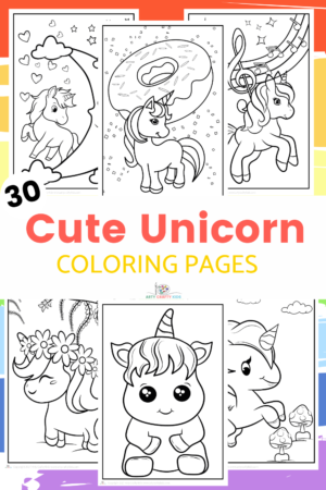 30 Cute Unicorn Coloring Pages | Arty Crafty Kids