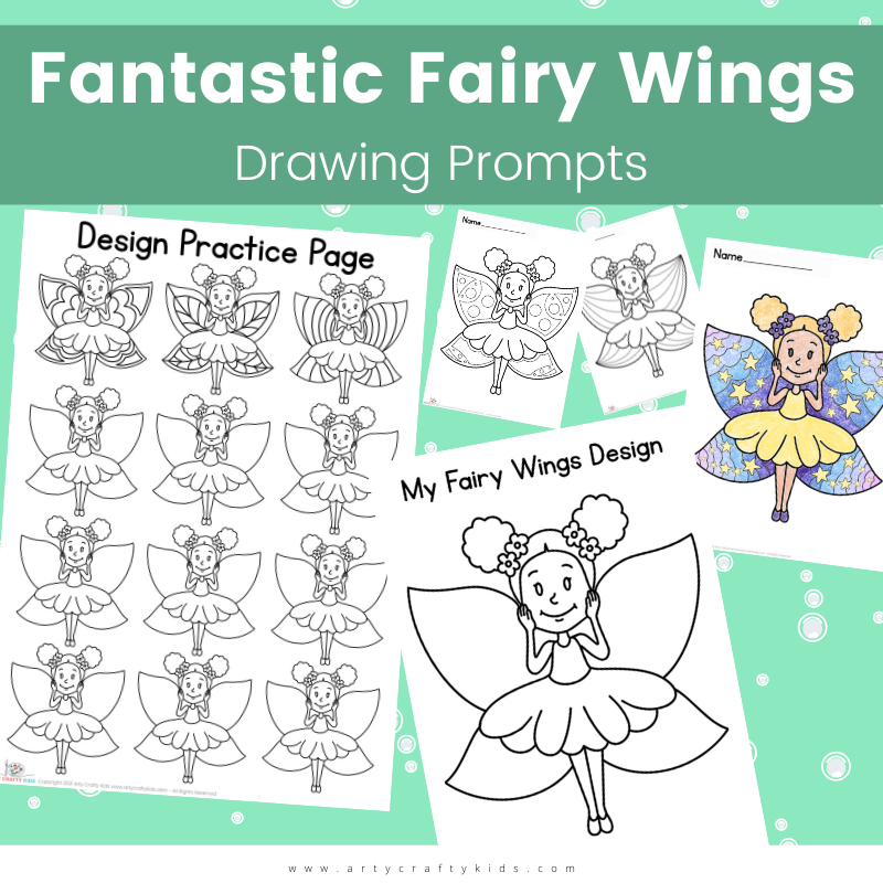 Download Fantastic Fairy Wings Drawing Prompts | Arty Crafty Kids