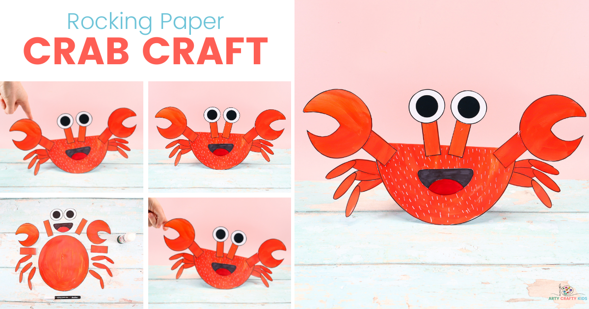 Rocking Paper Crab Craft - Arty Crafty Kids