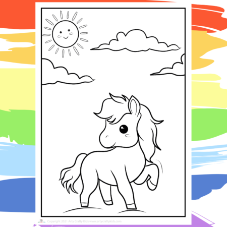 Sunshine Pony Coloring Page - Arty Crafty Kids