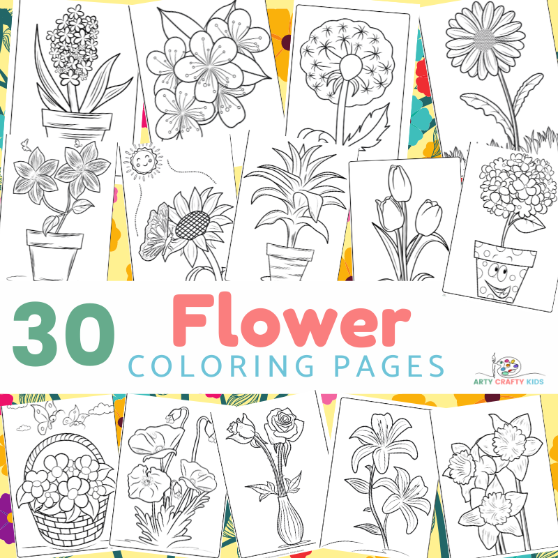 flower coloring pages 30 flower coloring sheets arty crafty kids