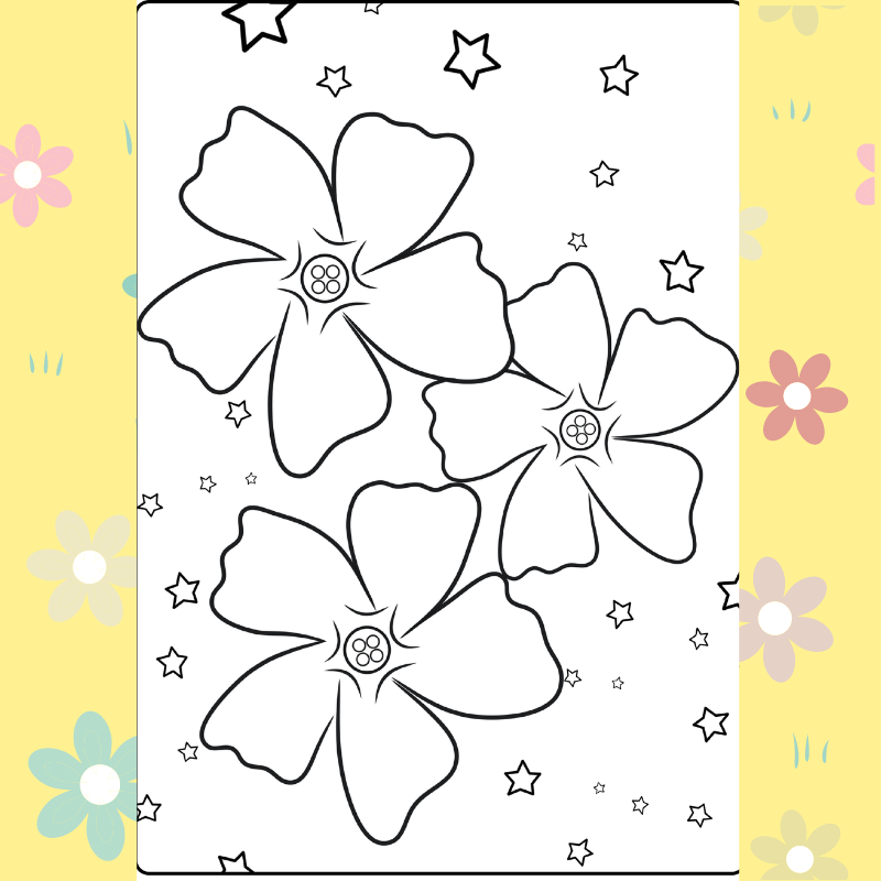 flower petals coloring pages