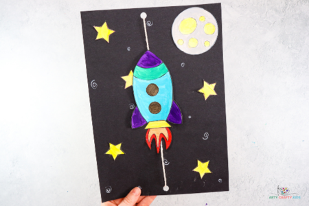 Flying Rocketship Craft - Space Craft - Arty Crafty Kids