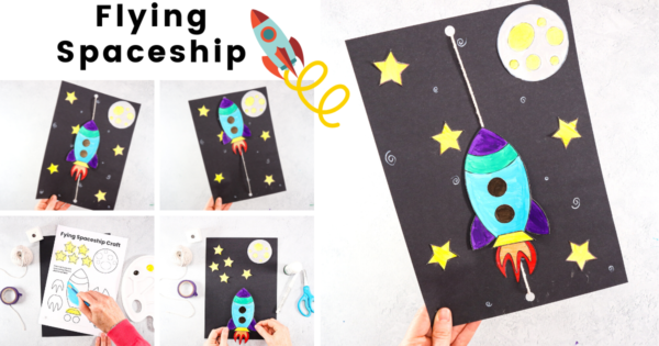 Flying Spaceship Craft - Space Craft-4 | Arty Crafty Kids