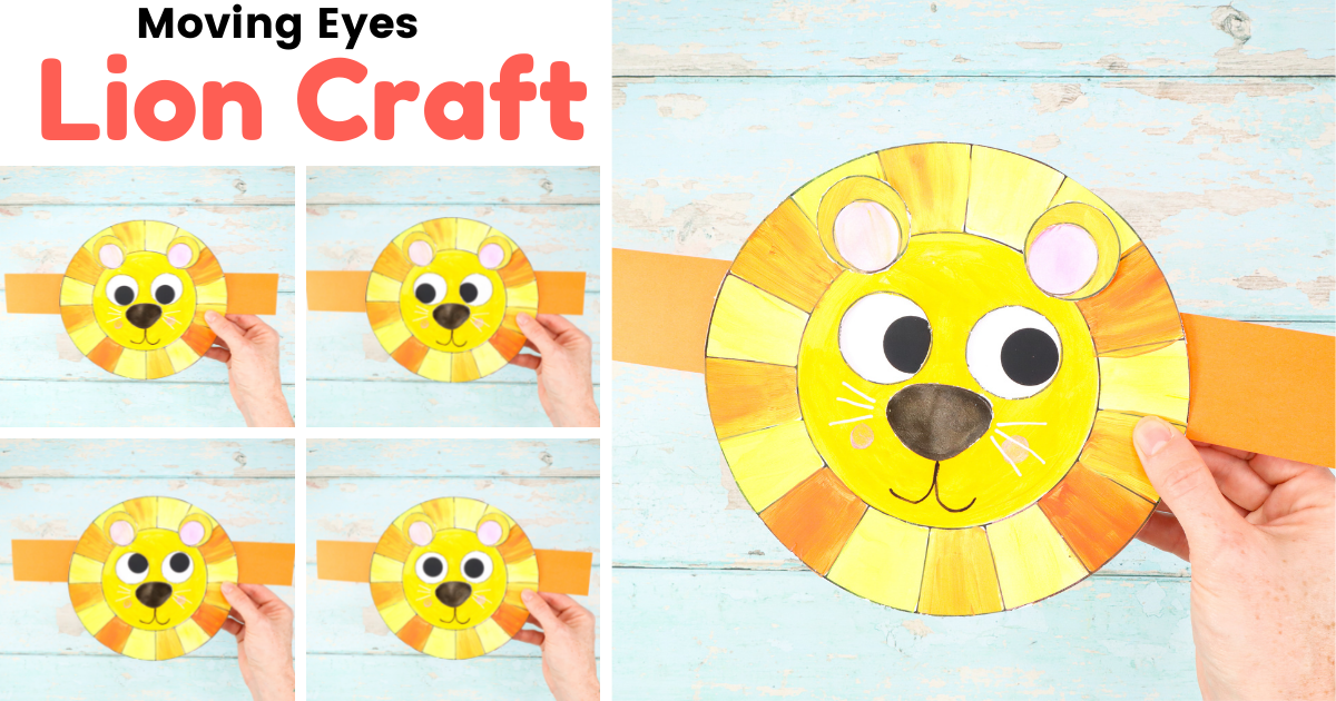 Moving Eyes Lion Craft - Arty Crafty Kids