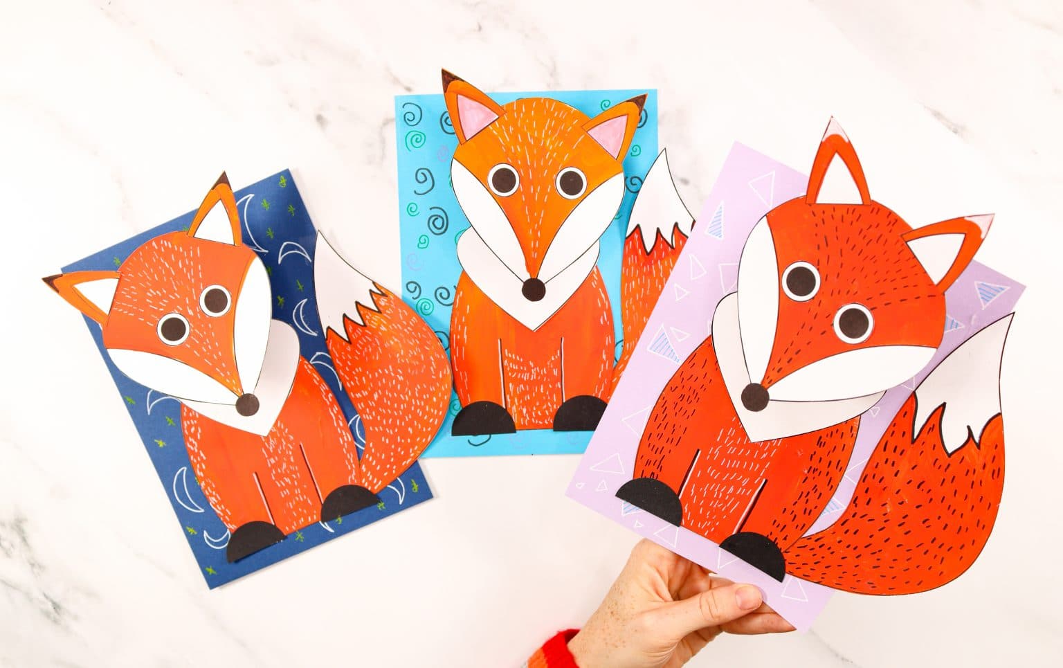 3D Paper Fox Craft - Arty Crafty Kids