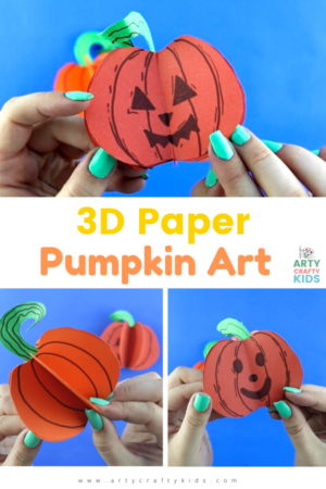 3D Paper Pumpkin Craft - Arty Crafty Kids