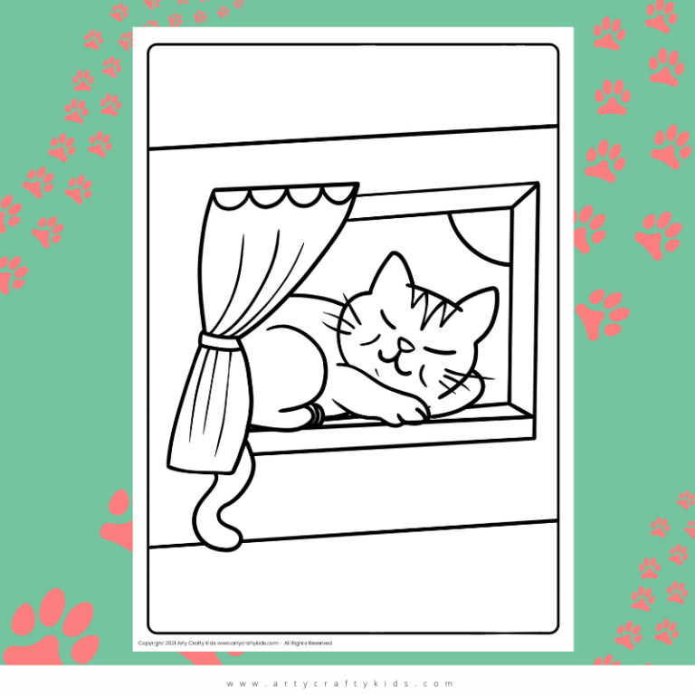 Cat Coloring Pages for Kids | Arty Crafty Kids