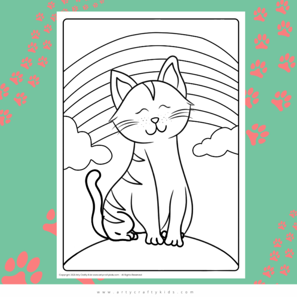 Cat Coloring Pages for Kids | Arty Crafty Kids