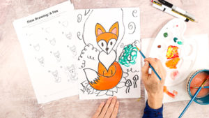 How to Draw a Fox - Easy to Draw Tutorial - Arty Crafty Kids