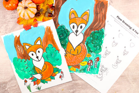 How to Draw a Fox - Easy to Draw Tutorial - Arty Crafty Kids