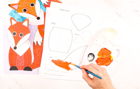 3D Paper Fox Craft - Arty Crafty Kids