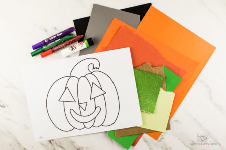 Paper Collage Pumpkin Art - Arty Crafty Kids