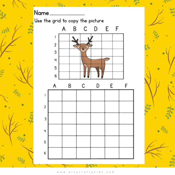 10 Woodland Animal Grid Drawing - Arty Crafty Kids