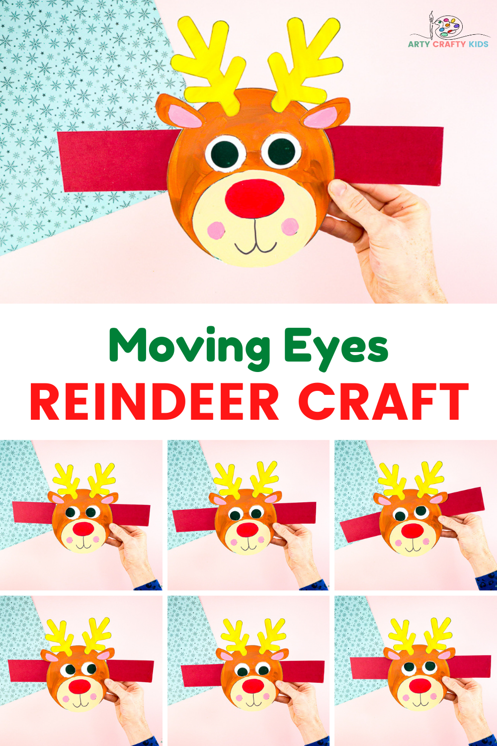 Moving Eyes Reindeer Craft - Arty Crafty Kids