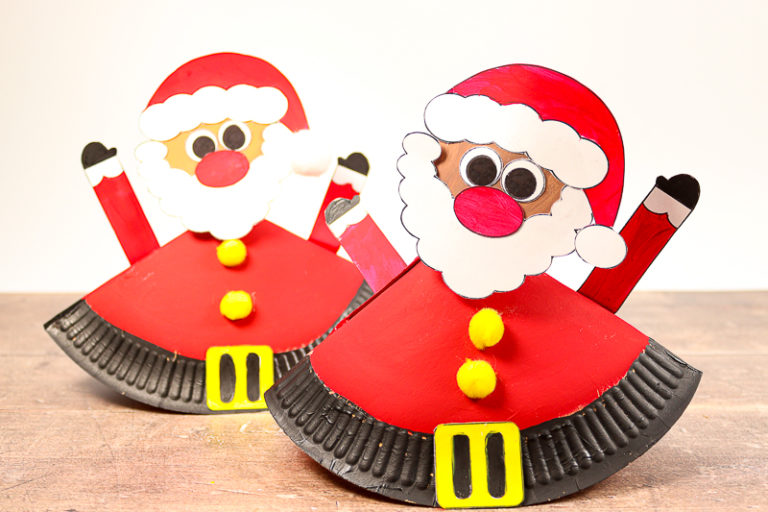 Rocking Paper Plate Santa - Arty Crafty Kids