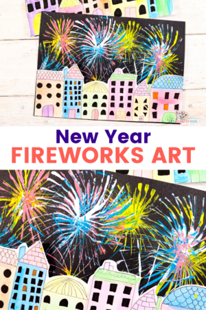 New Years Fireworks Art - Arty Crafty Kids