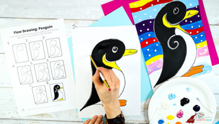 Easy Penguin How to Draw | Step-by-Step Tutorial - Arty Crafty Kids