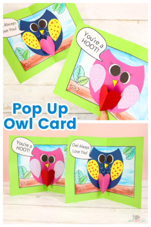 Owl Card with a Pop Up Heart | Card Idea for Valentine's Day - Arty ...