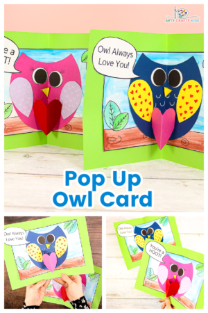 Owl Card with a Pop Up Heart | Card Idea for Valentine's Day - Arty ...