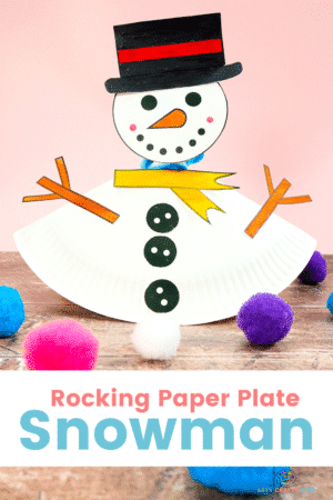 Rocking Paper Plate Snowman - Arty Crafty Kids