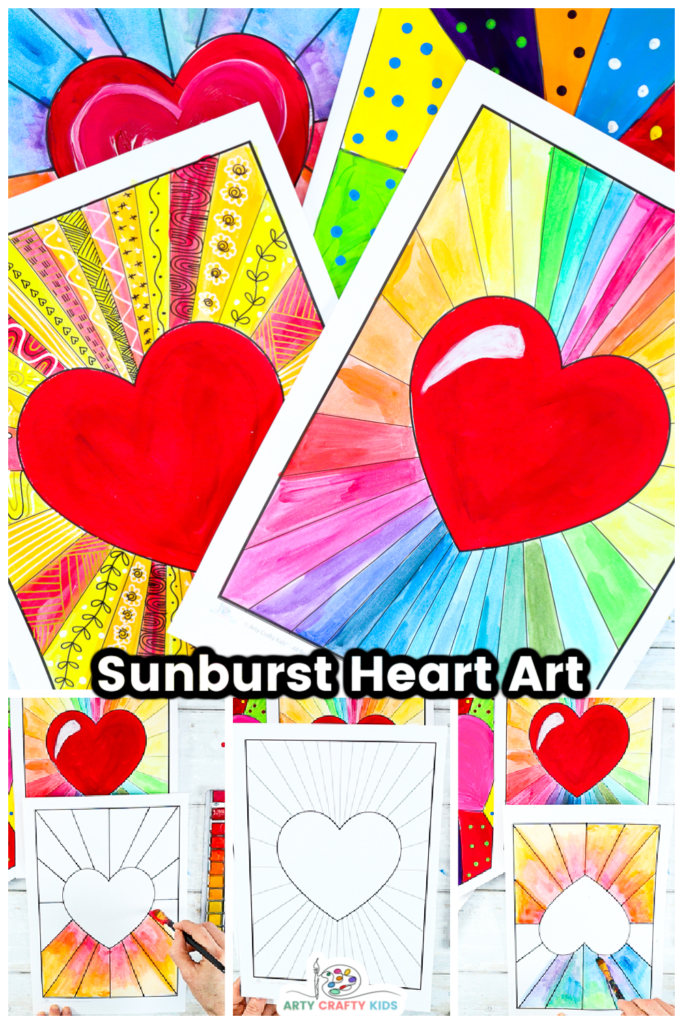 Watercolor Surprise Heart Art Painting Ideas - Rhythms of Play