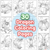 30 Dragon Coloring Pages - Arty Crafty Kids