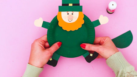 Paper Plate Leprechaun Craft for St Patrick's Day - Arty Crafty Kids