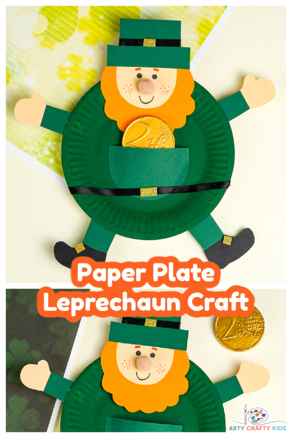 Paper Plate Leprechaun Craft for St Patrick's Day - Arty Crafty Kids