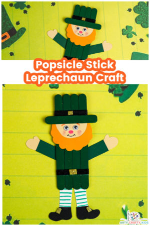 Popsicle Stick Leprechaun Craft for St Patrick's Day - Arty Crafty Kids