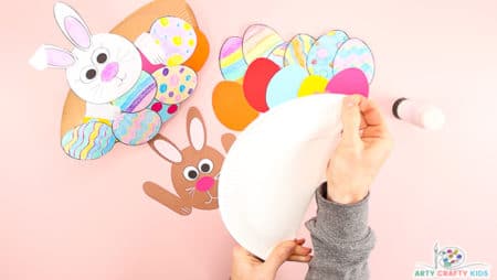 Rocking Paper Plate Easter Bunny Craft - Arty Crafty Kids