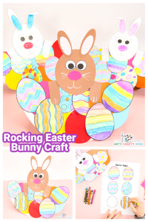 Rocking Paper Plate Easter Bunny Craft - Arty Crafty Kids