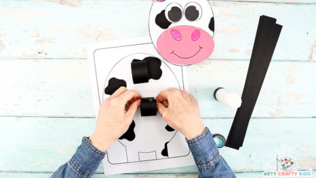 3D Paper Cow Craft - Arty Crafty Kids