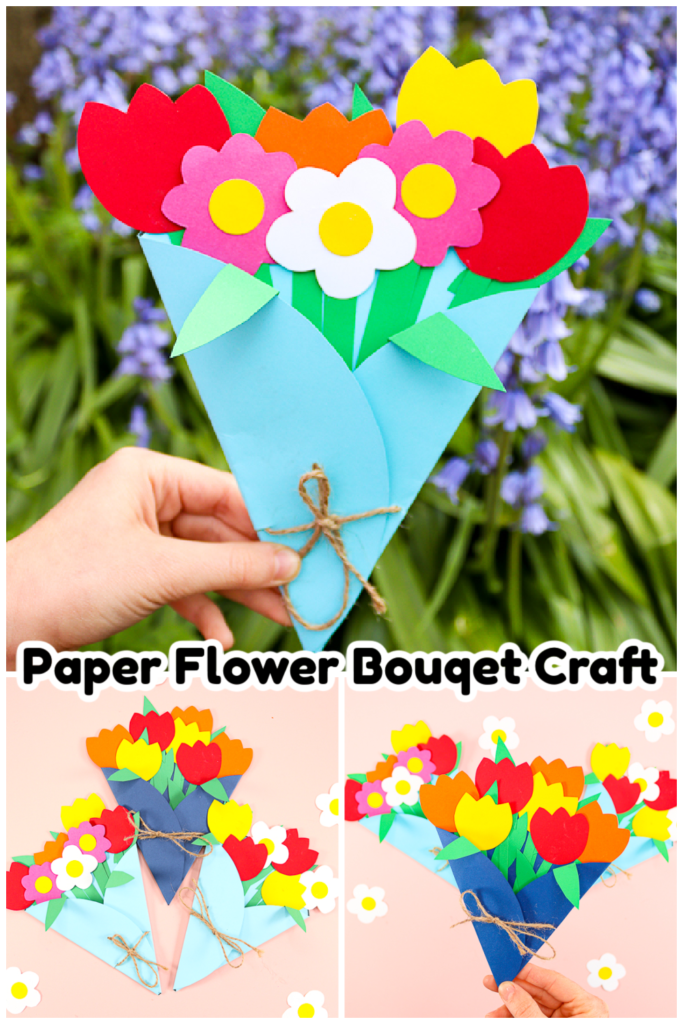 DIY Paper Flower BOUQUET/ Birthday gift ideas/Single Flower Bouquet making  at Homemade Easy Craft 