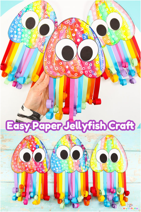 Easy Paper Jellyfish Craft - Arty Crafty Kids