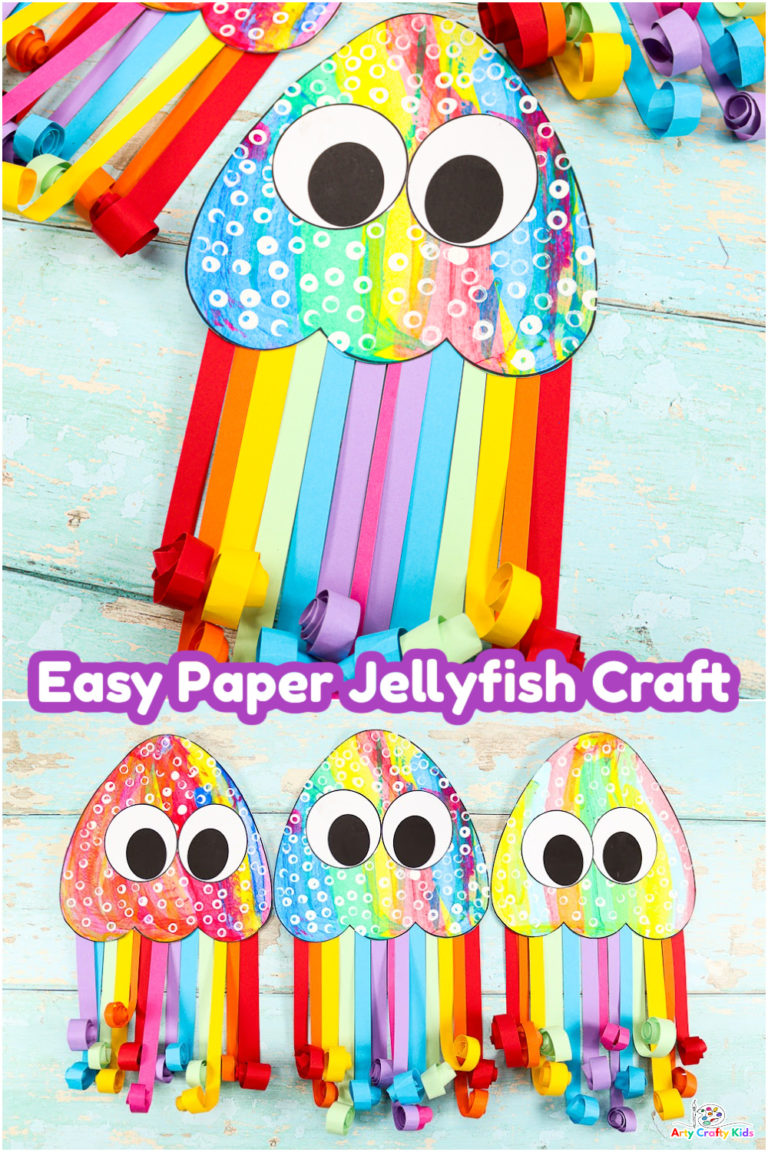 Easy Paper Jellyfish Craft - Arty Crafty Kids