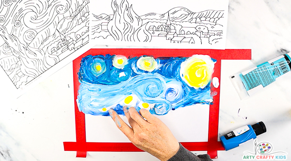 Starry Night Sky Art Project for Kids - Buggy and Buddy