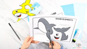 3D Swimming Paper Shark Craft - Arty Crafty Kids