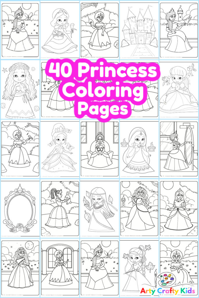 40 Fairy Tale Princess Coloring Pages - Arty Crafty Kids