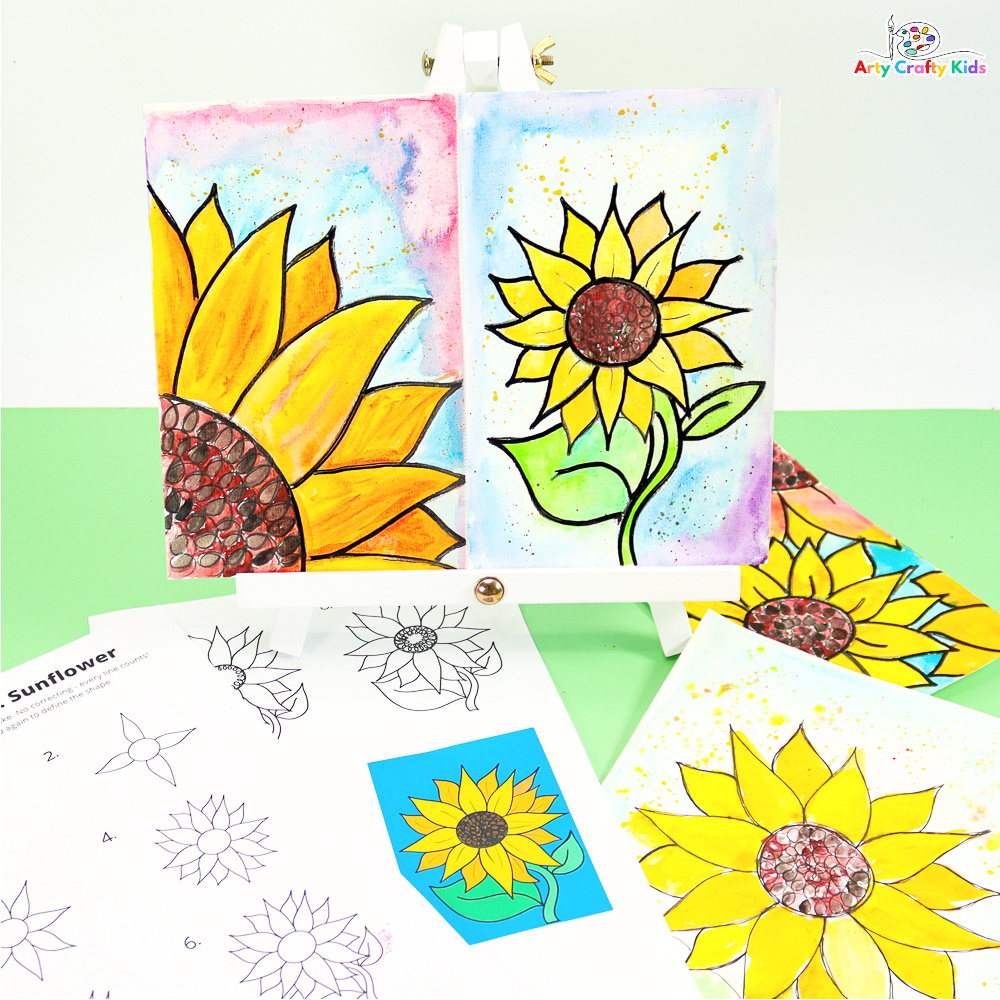 How To Draw Sunflower With Paper Easy Step by Step - YouTube